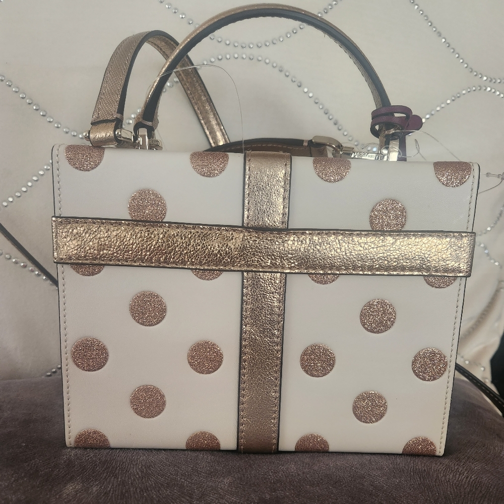 Kate Spade polka dot gift wrap handbag and glitter wallet bundle - Picture 5 of 9
